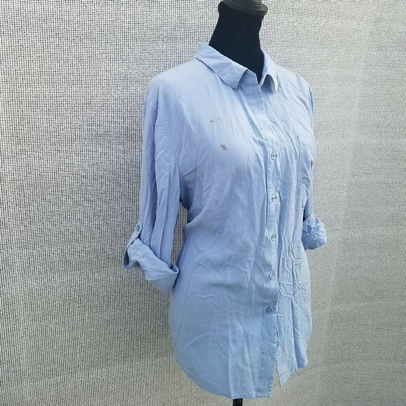 Women's Confess Rolled Sleeve Blouse.  Size XL***FLAWED *** See Photographs. - Picture 6 of 12